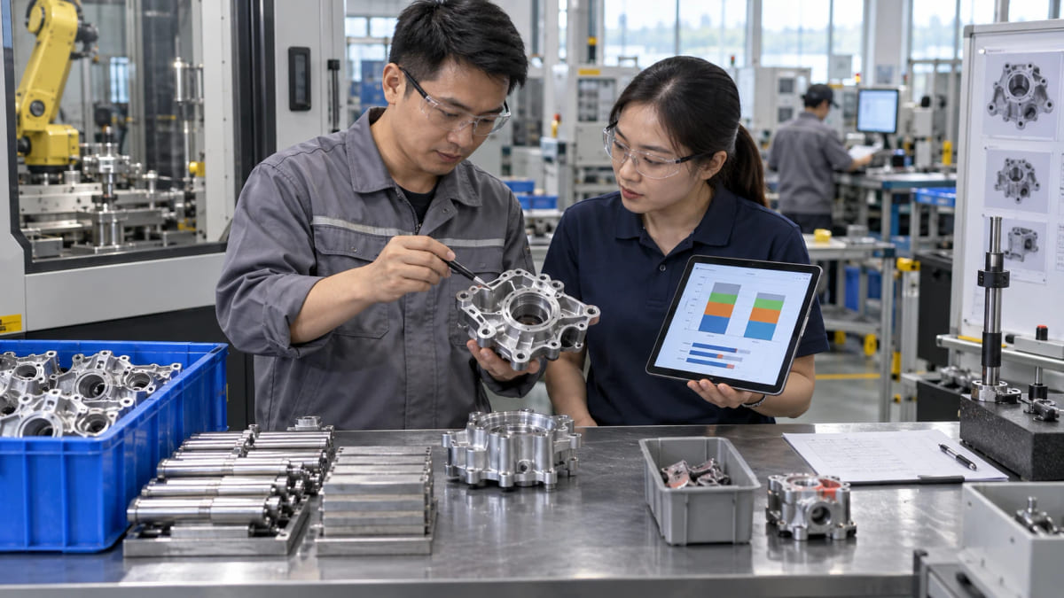 Quản lý sản xuất và chuyên viên chi phí đối chiếu vật tư, sản phẩm và giá thành thực tế.